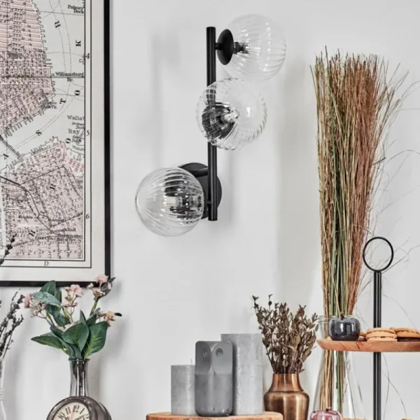 hofstein Chehalis Boule lumineuse 23 cm Clair, 3 lumières* Lampes Modernes