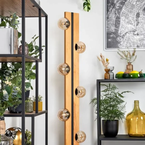 hofstein Chehalis Boule lumineuse, Lampadaire Écru, Noir, 6 lumières* Lampes Modernes