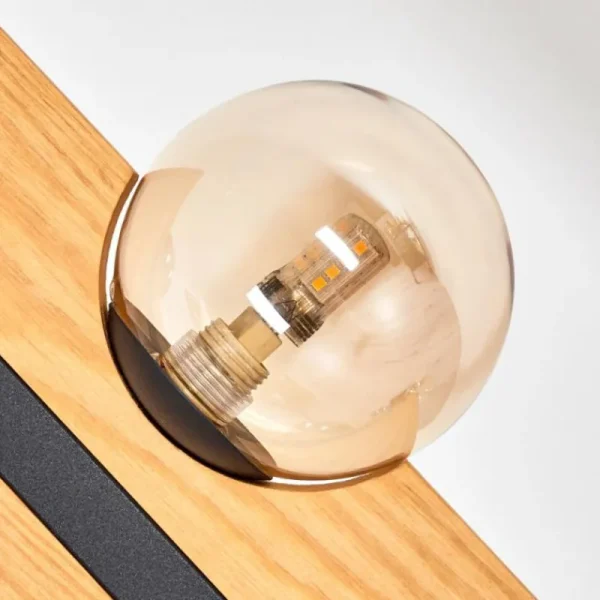 hofstein Chehalis Boule lumineuse, Lampadaire Écru, Noir, 6 lumières* Lampes Modernes