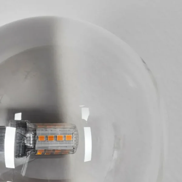 hofstein Chehalis Boule lumineuse, Applique murale 28 cm Chrome, Clair, Fumé, 3 lumières* Lampes Modernes