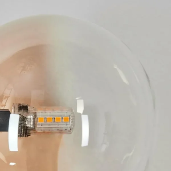 hofstein Chehalis Boule lumineuse, Applique murale Ambre, Clair, 3 lumières* Lampes En Verre
