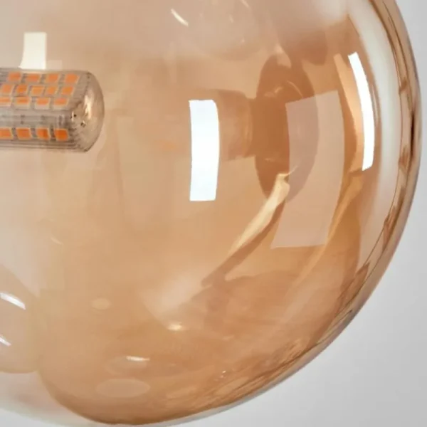 hofstein Chehalis Boule lumineuse, Applique murale Ambre, 3 lumières* Lampes En Verre