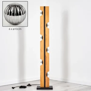 hofstein Chehalis Boule lumineuse, Lampadaire Écru, Noir, 6 lumières* Lampes Modernes