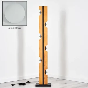 hofstein Chehalis Boule lumineuse, Lampadaire Écru, Noir, 6 lumières* Lampes Modernes