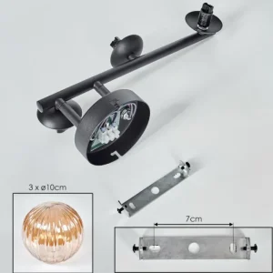 hofstein Chehalis Boule lumineuse, Applique murale Ambre, 3 lumières* Lampes Modernes
