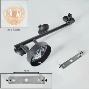 hofstein Chehalis Boule lumineuse, Applique murale Ambre, Clair, 3 lumières* Lampes En Verre