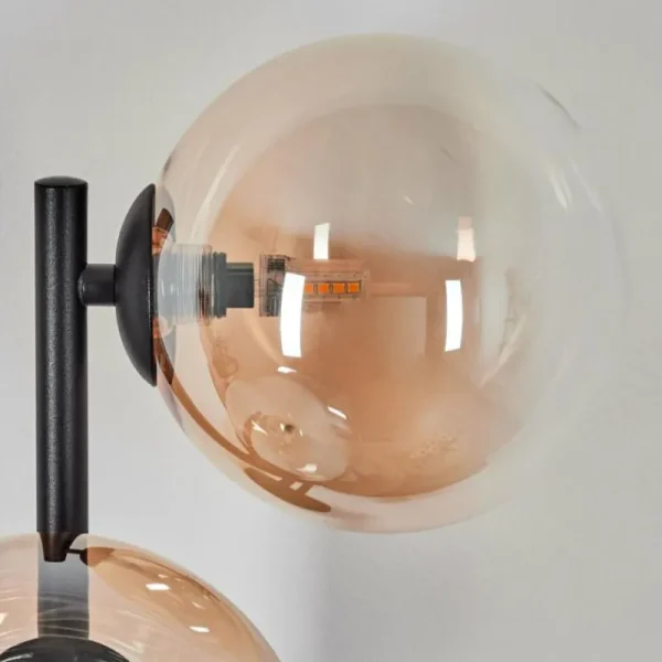 hofstein Chehalis Boule lumineuse, Applique murale 33 cm Ambre, Clair, 3 lumières* Lampes En Verre