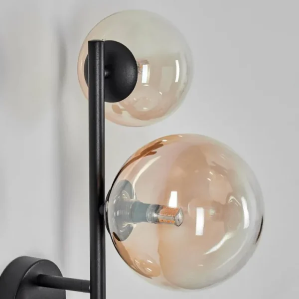 hofstein Chehalis Boule lumineuse, Applique murale 23 cm Ambre, Clair, 3 lumières* Lampes En Verre