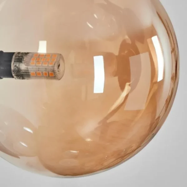hofstein Chehalis Boule lumineuse, Applique murale Ambre, Fumé, 3 lumières* Lampes Modernes