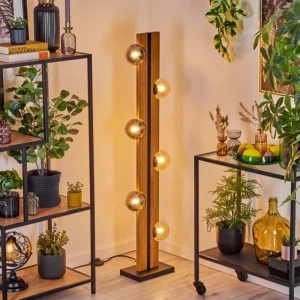 hofstein Chehalis Boule lumineuse, Lampadaire Écru, Noir, 6 lumières* Lampes Modernes