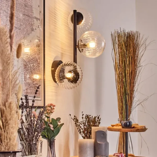 hofstein Chehalis Boule lumineuse 23 cm Clair, 3 lumières* Lampes Modernes
