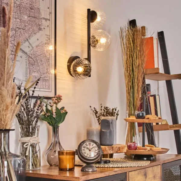 hofstein Chehalis Boule lumineuse, Applique murale Clair, 3 lumières* Lampes Modernes