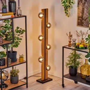 hofstein Chehalis Boule lumineuse, Lampadaire Écru, Noir, 6 lumières* Lampes Modernes