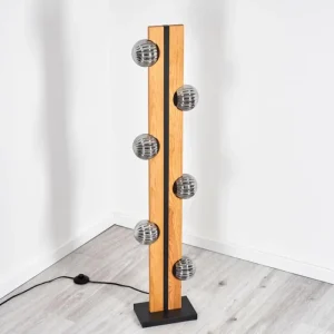hofstein Chehalis Boule lumineuse, Lampadaire Écru, Noir, 6 lumières* Lampes Modernes