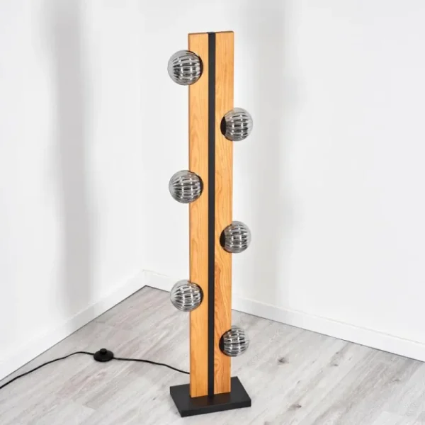 hofstein Chehalis Boule lumineuse, Lampadaire Écru, Noir, 6 lumières* Lampes Modernes