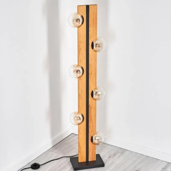 hofstein Chehalis Boule lumineuse, Lampadaire Écru, Noir, 6 lumières* Lampes Modernes