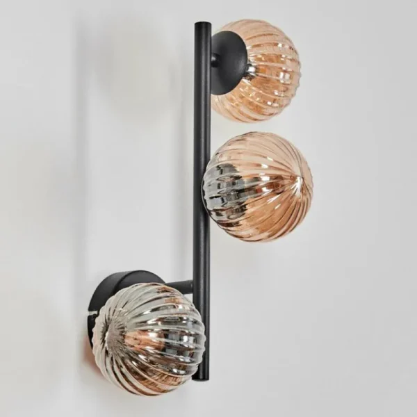 hofstein Chehalis Boule lumineuse, Applique murale Ambre, 3 lumières* Lampes Modernes