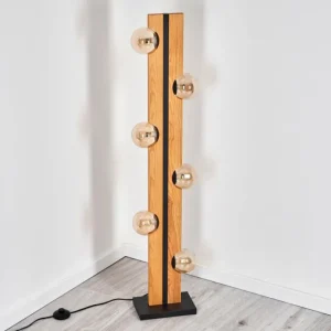 hofstein Chehalis Boule lumineuse, Lampadaire Écru, Noir, 6 lumières* Lampes Modernes