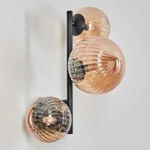 hofstein Chehalis Boule lumineuse, Applique murale Ambre, 3 lumières* Lampes Modernes