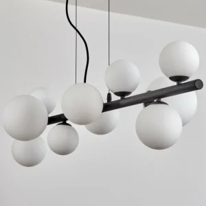 hofstein Chehalis Boule lumineuse, Suspension Blanc, 10 lumières* Lampes En Verre