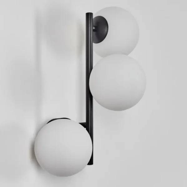 hofstein Chehalis Boule lumineuse, Applique murale 28 cm Blanc, 3 lumières* Lampes En Verre