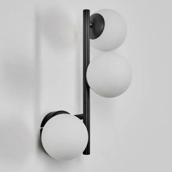 hofstein Chehalis Boule lumineuse, Applique murale Blanc, 3 lumières* Lampes En Verre