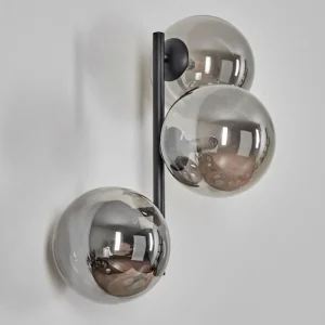 hofstein Chehalis Boule lumineuse, Applique murale Fumé, 3 lumières* Lampes Modernes