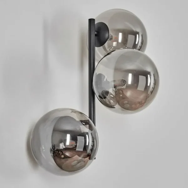 hofstein Chehalis Boule lumineuse, Applique murale Fumé, 3 lumières* Lampes Modernes