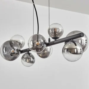 hofstein Chehalis Boule lumineuse, Suspension Clair, Fumé, 8 lumières* Lampes Modernes