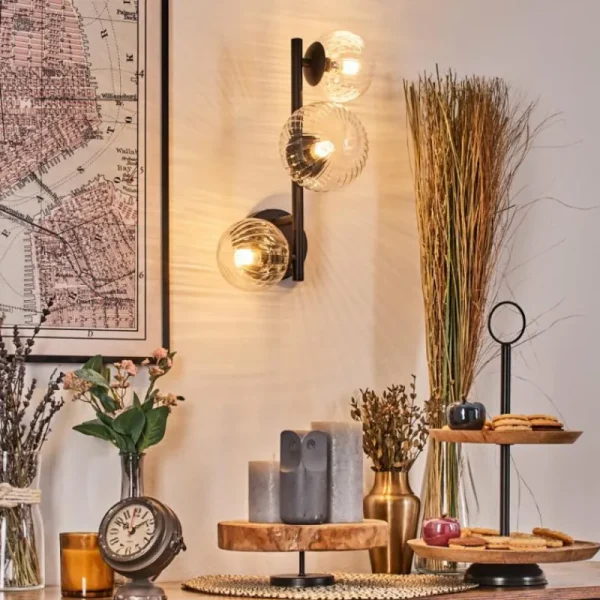 hofstein Chehalis Boule lumineuse 23 cm Clair, 3 lumières* Lampes Modernes
