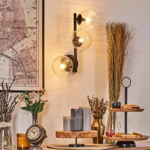 hofstein Chehalis Boule lumineuse 23 cm Clair, 3 lumières* Lampes Modernes