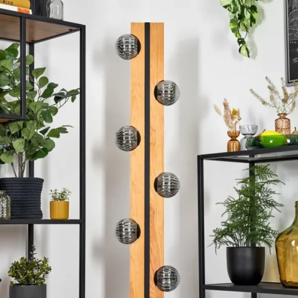 hofstein Chehalis Boule lumineuse, Lampadaire Écru, Noir, 6 lumières* Lampes Modernes