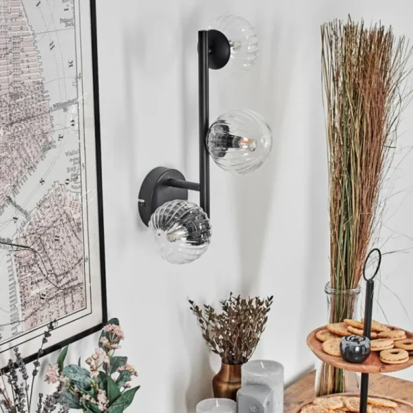 hofstein Chehalis Boule lumineuse, Applique murale Clair, 3 lumières* Lampes Modernes