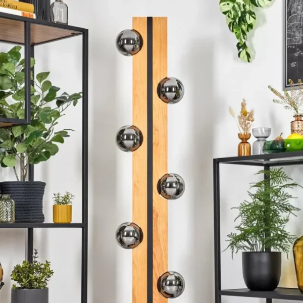 hofstein Chehalis Boule lumineuse, Lampadaire Écru, Noir, 6 lumières* Lampes Modernes