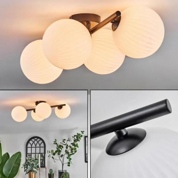 hofstein Chehalis Plafonnier Blanc, 4 lumières* Lampes Modernes
