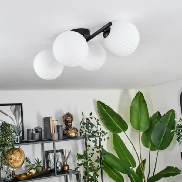 hofstein Chehalis Plafonnier Blanc, 4 lumières* Lampes Modernes