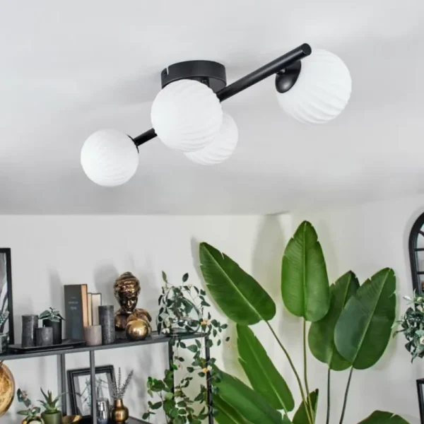 hofstein Chehalis Plafonnier Blanc, 4 lumières* Lampes Modernes