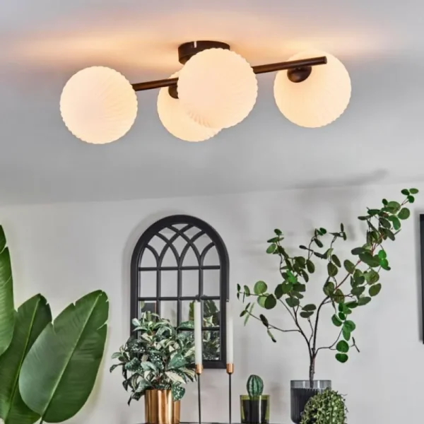 hofstein Chehalis Plafonnier Blanc, 4 lumières* Lampes Modernes