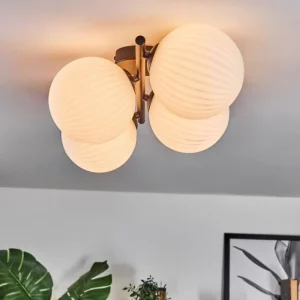 hofstein Chehalis Plafonnier Blanc, 4 lumières* Lampes Modernes