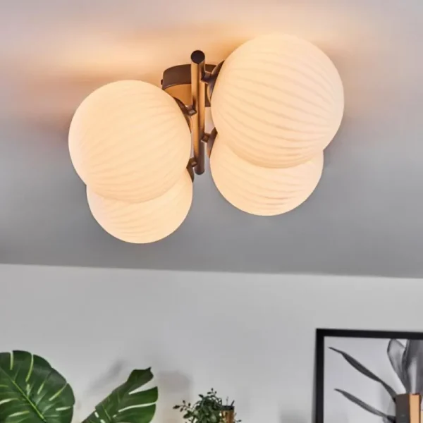 hofstein Chehalis Plafonnier Blanc, 4 lumières* Lampes Modernes