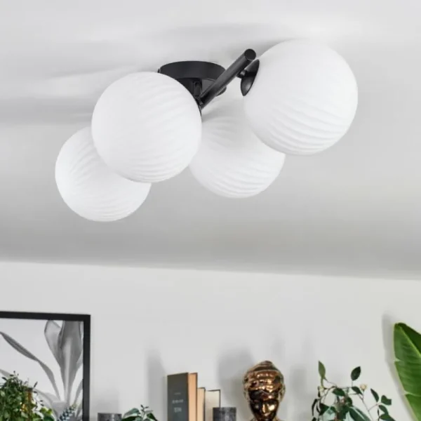 hofstein Chehalis Plafonnier Blanc, 4 lumières* Lampes Modernes