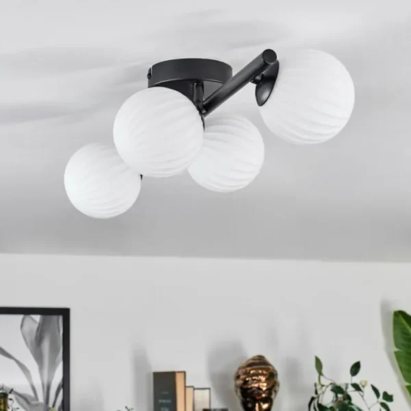 hofstein Chehalis Plafonnier Blanc, 4 lumières* Lampes Modernes