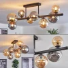 hofstein Chehalis Plafonnier, Boule lumineuse Ambre, Fumé, 8 lumières* Lampes Modernes