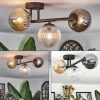 hofstein Chehalis Plafonnier, Boule lumineuse Ambre, Clair, Fumé, 3 lumières* Lampes Modernes