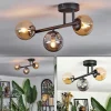 hofstein Chehalis Plafonnier, Boule lumineuse Ambre, Fumé, 3 lumières* Lampes Modernes