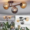 hofstein Chehalis Plafonnier, Boule lumineuse Ambre, Fumé, 3 lumières* Lampes Modernes