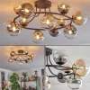 hofstein Chehalis Plafonnier, Boule lumineuse 76 cm Ambre, Clair, Fumé, 12 lumières* Lampes Modernes