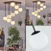 hofstein Chehalis Plafonnier, Boule lumineuse Blanc, 9 lumières* Lampes En Verre