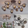 hofstein Chehalis Plafonnier, Boule lumineuse 76 cm Chrome, Fumé, 12 lumières* Lampes Modernes