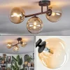 hofstein Chehalis Plafonnier, Boule lumineuse Ambre, Clair, 3 lumières* Lampes En Verre